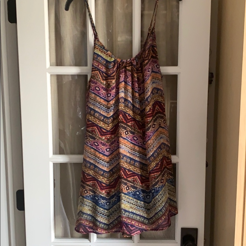 Cotton candy spaghetti strap multicolor dress, L.